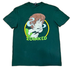 The Concert Tee District Green Shaggy Tshirt  Large